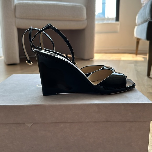 Jimmy Choo Brien Patent Leather Wedge - Picture 3 of 5